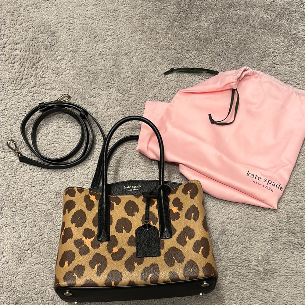 Kate Spade Leopard Print Tote Bag - Black and Brown